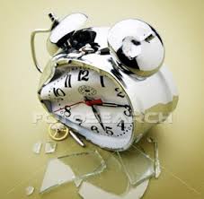 busted alarm clock
